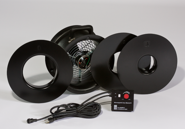 Minneapolis Duct Blaster Fan with Controller and Flow Rings